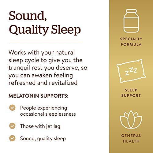 Solgar Melatonin 5 mg, 120 Nuggets – Fördert Entspannung & erholsamen Schlaf – klinisch getestetes Melatonin – vegan, glutenfrei, laktosefrei, koscher – 120 Portionen