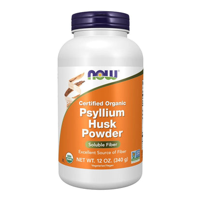 NOW Foods Bio Flohsamenschalenpulver, zertifiziert organisch, Non-GMO, lösliche Ballaststoffe, 340 g