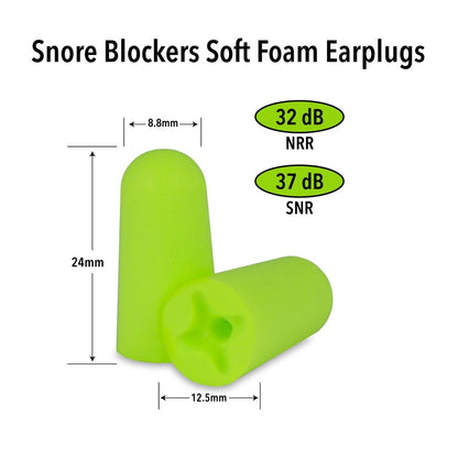 Mack’s Snore Blockers Ohrstöpsel aus weichem Schaumstoff, 12 Paar – 32 dB NRR, 37 dB SNR – Bequeme Ohrenstöpsel für Schlafen, Schnarchen, lauten Lärm und Reisen