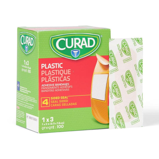 CURAD Plastikpflaster 1" x 3", nicht aus Naturlatex, Box mit 100 Stück