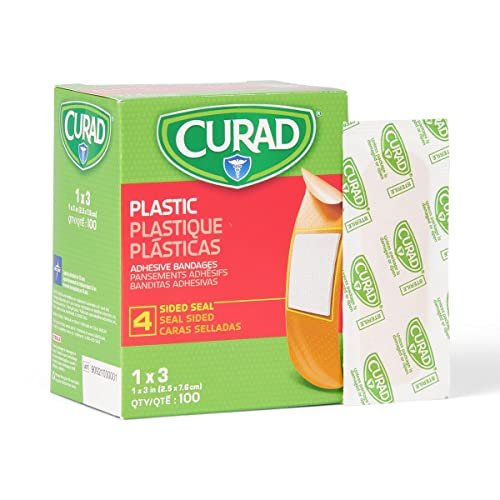 CURAD Plastikpflaster 1" x 3", nicht aus Naturlatex, Box mit 100 Stück