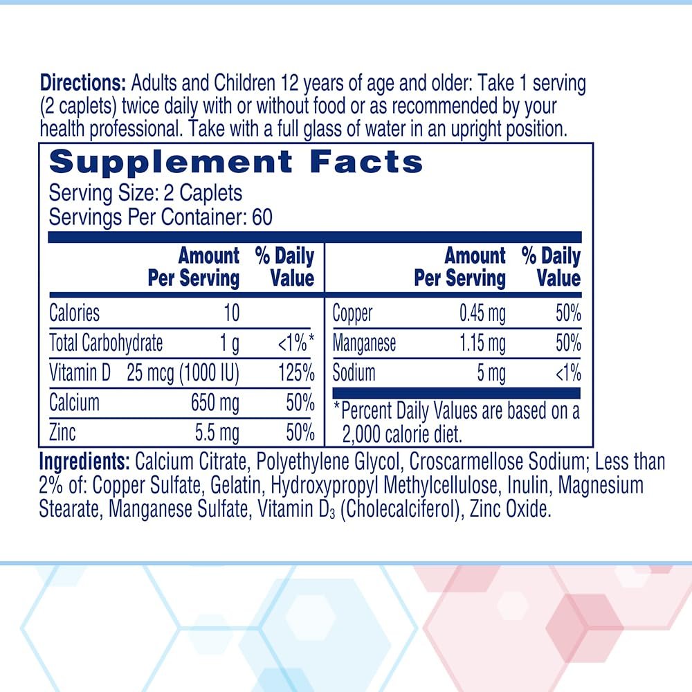 Citracal Maximum Plus Calcium Supplement – Calciumcitrat mit Vitamin D3, Zink & essentiellen Mineralien zur Unterstützung der Knochengesundheit, ab 12 Jahren, 120 Kapseln (Verpackung kann variieren)