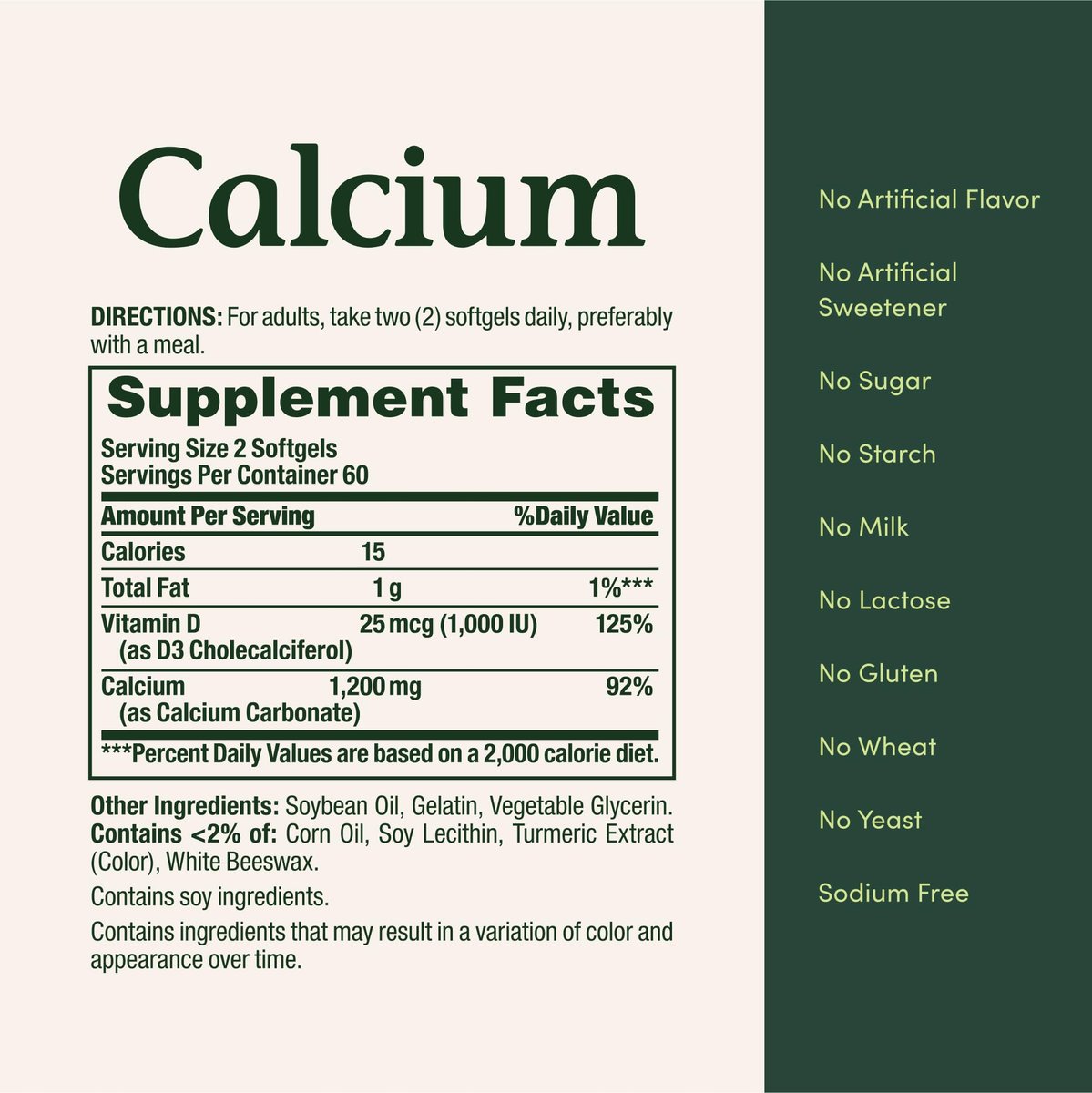 Nature’s Bounty Calcium 1200 mg mit Vitamin D3 – 220 Softgels für Knochengesundheit und Immununterstützung