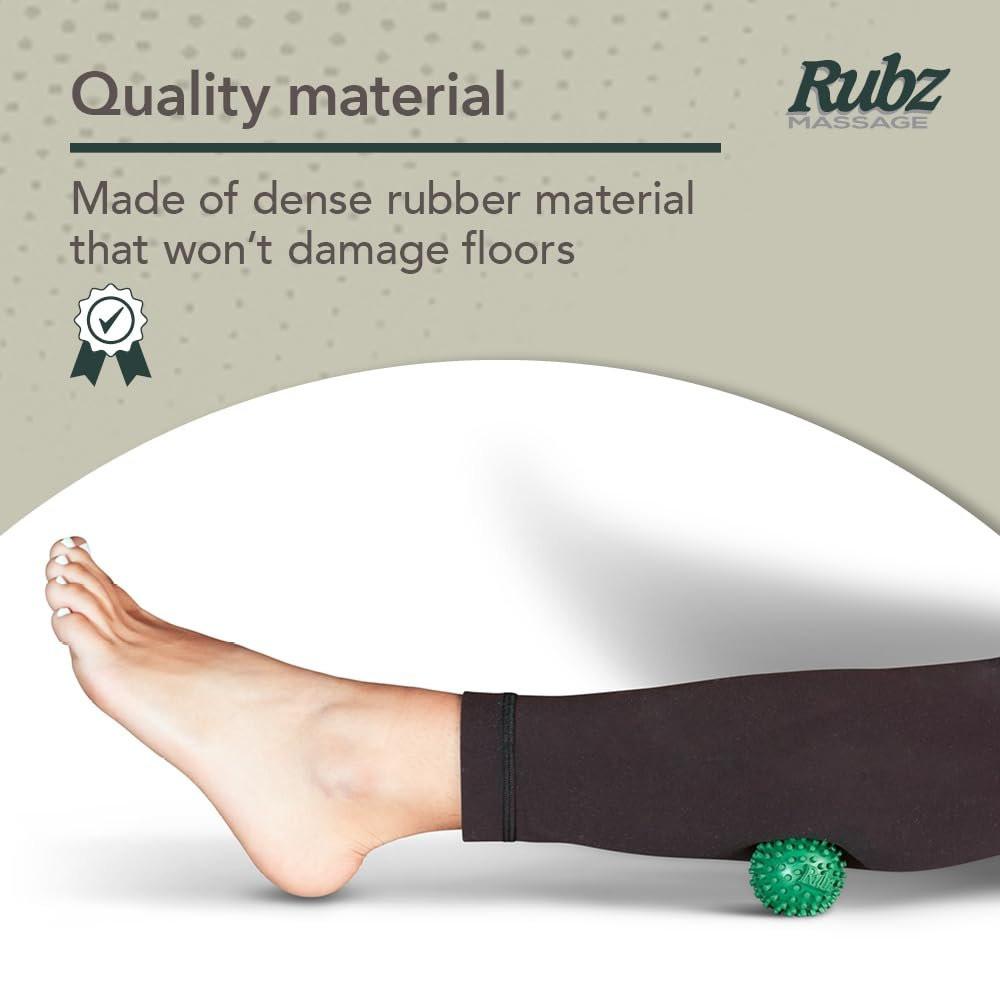 Due North Industrial Rubz Fuß-, Hand- & Rücken-Massageball – Linderung bei Plantarfasziitis, Grün
