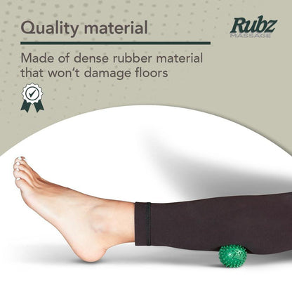 Due North Industrial Rubz Fuß-, Hand- & Rücken-Massageball – Linderung bei Plantarfasziitis, Grün