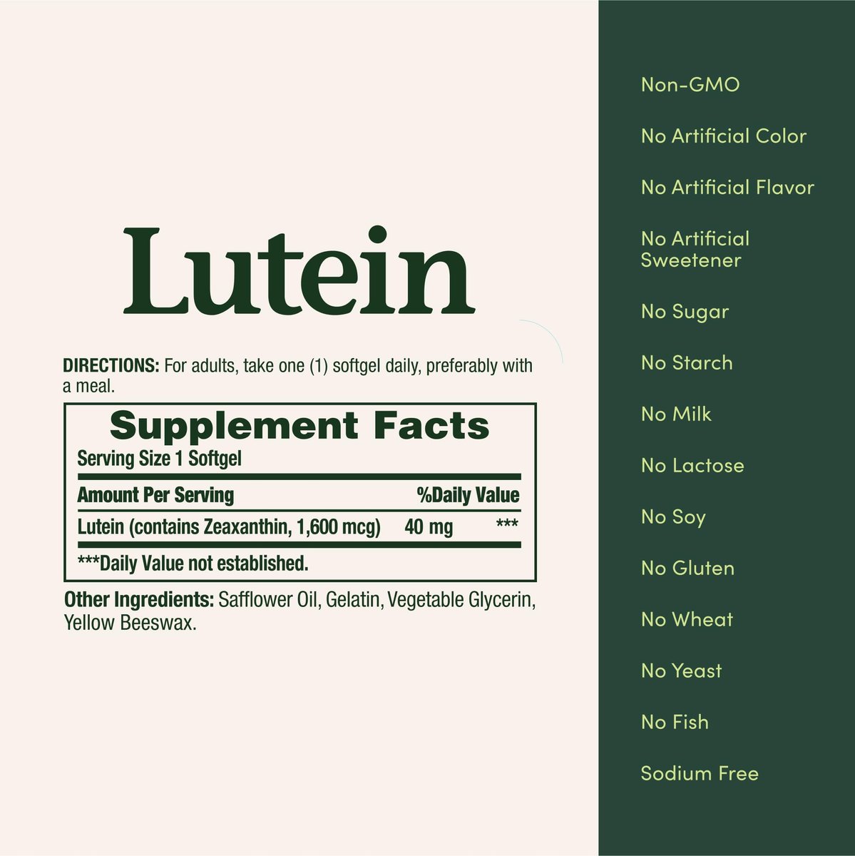 Nature's Bounty Lutein 40 mg – 30 Softgels für die Augengesundheit & Sehkraft