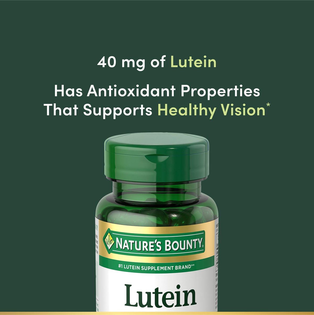 Nature's Bounty Lutein 40 mg – 30 Softgels für die Augengesundheit & Sehkraft