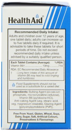HealthAid Vitamin B6 (Pyridoxin HCl) 10 mg – 100 Tabletten