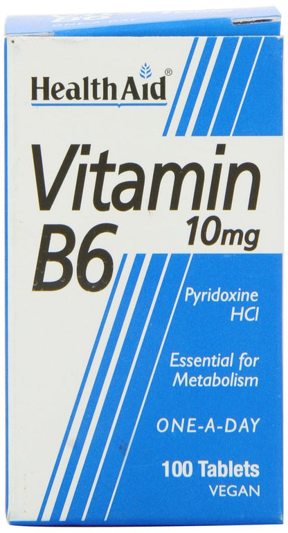 HealthAid Vitamin B6 (Pyridoxin HCl) 10 mg – 100 Tabletten