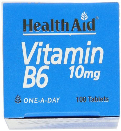 HealthAid Vitamin B6 (Pyridoxin HCl) 10 mg – 100 Tabletten