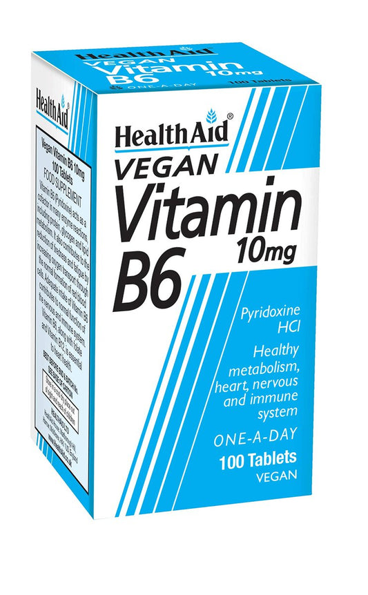 HealthAid Vitamin B6 (Pyridoxin HCl) 10 mg – 100 Tabletten