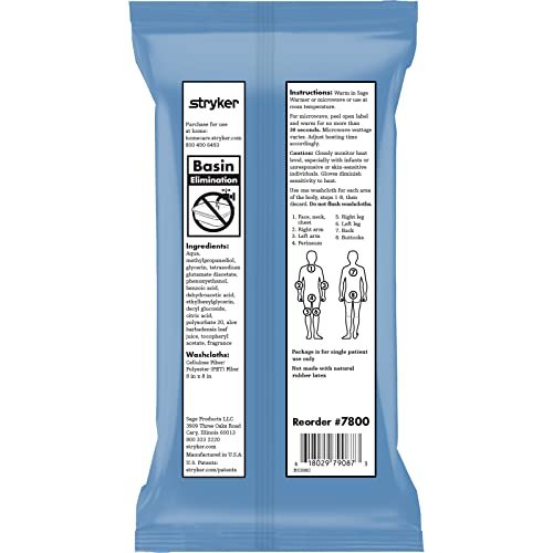 Essential Comfort Badetücher Reinigungstücher – 1 Packung, 8 Tücher – Sanfte, wasserfreie Bade-Wipes, ultraweich und dick, leichter Duft