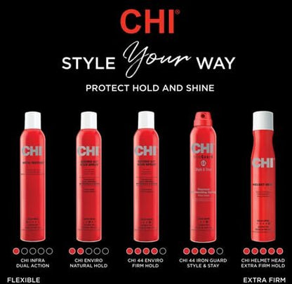 CHI Helmet Head Extra Firm Haarspray – Professioneller extrastarker Halt für voluminöses, feuchtigkeitsbeständiges Haar – 283 g