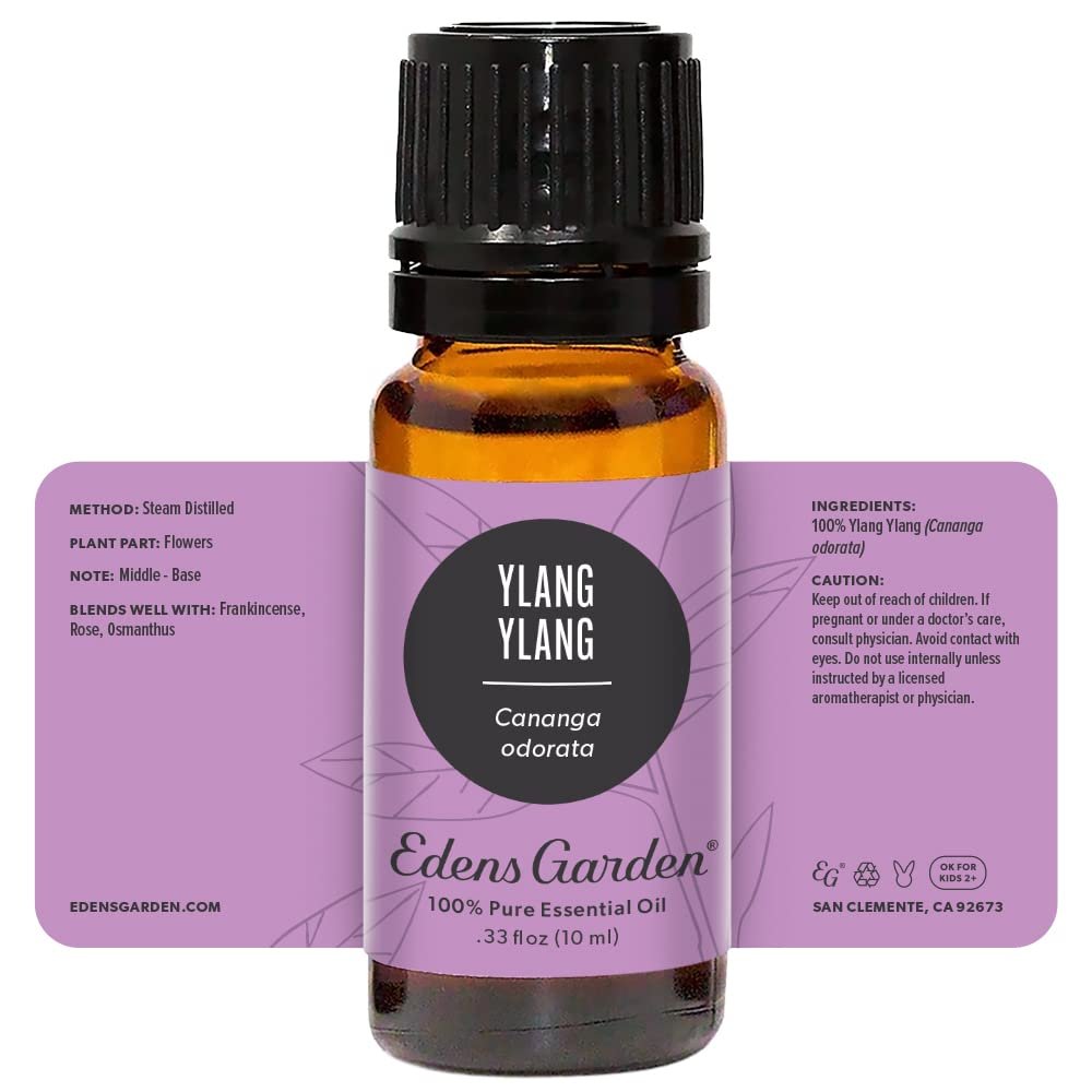Edens Garden Ylang Ylang 100% reines ätherisches Öl - Premium-Qualität, unverdünnt, natürlich, therapeutisch, für Diffuser, Haut, Gesicht, Kerzen 10 ml (.33 fl oz)