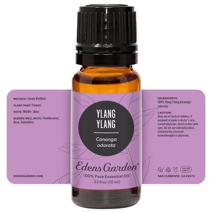 Edens Garden Ylang Ylang 100% reines ätherisches Öl - Premium-Qualität, unverdünnt, natürlich, therapeutisch, für Diffuser, Haut, Gesicht, Kerzen 10 ml (.33 fl oz)