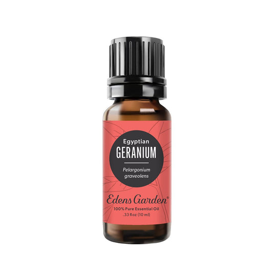 Edens Garden Geranien-Ägyptisches Bio-Öl – 100% reines Premium-Öl, unverdünnt, natürlich, therapeutisch, für Diffuser, Haut, Gesicht, Haare 10 ml (0,33 fl oz)