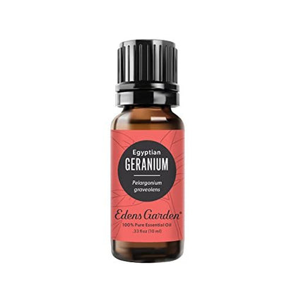 Edens Garden Geranien-Ägyptisches Bio-Öl – 100% reines Premium-Öl, unverdünnt, natürlich, therapeutisch, für Diffuser, Haut, Gesicht, Haare 10 ml (0,33 fl oz)