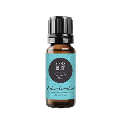 Edens Garden Stress Relief Ätherisches Öl Blend - 100% rein, premium, unverdünnt, natürlich, therapeutisch, Aromatherapie, ideal für Diffuser, Haut, Kerzen, Luftbefeuchter 10 ml (0,33 fl oz)