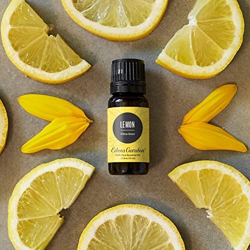 Edens Garden Zitronen-Ätherisches Öl – 100 % rein, premium, unverdünnt, natürlich, therapeutisch, für Diffuser, Wäsche, Luftbefeuchter, kindersicher, 10 ml (0,33 fl oz)