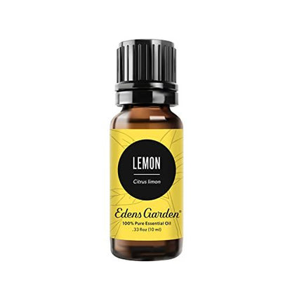 Edens Garden Zitronen-Ätherisches Öl – 100 % rein, premium, unverdünnt, natürlich, therapeutisch, für Diffuser, Wäsche, Luftbefeuchter, kindersicher, 10 ml (0,33 fl oz)