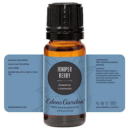 Edens Garden Wacholderbeere Bio Ätherisches Öl - 100% Rein, Premium, Unverdünnt, Naturrein, Therapeutisch, Aromatherapie, Ideal für Diffuser, Kerzen, Haare, Kindersicher, 10 ml (0,33 fl oz)