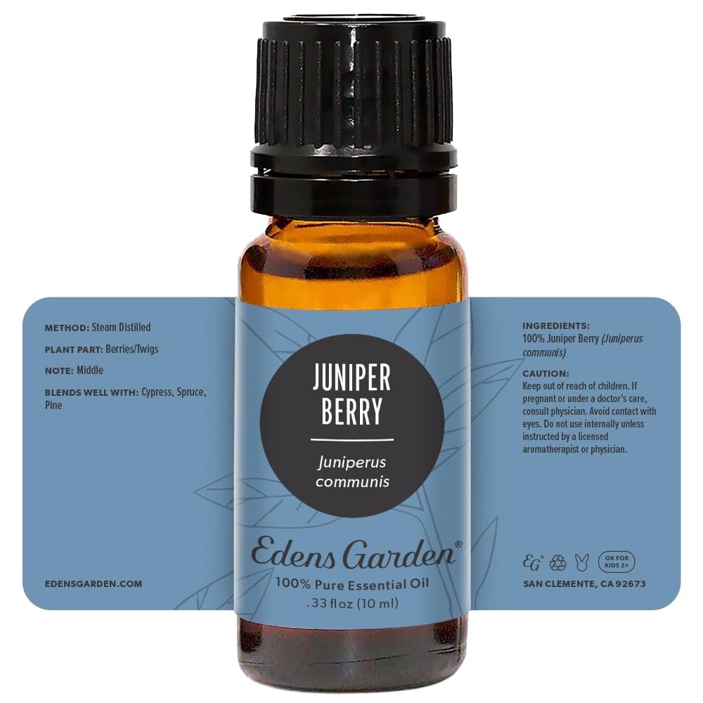 Edens Garden Wacholderbeere Bio Ätherisches Öl - 100% Rein, Premium, Unverdünnt, Naturrein, Therapeutisch, Aromatherapie, Ideal für Diffuser, Kerzen, Haare, Kindersicher, 10 ml (0,33 fl oz)