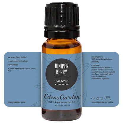 Edens Garden Wacholderbeere Bio Ätherisches Öl - 100% Rein, Premium, Unverdünnt, Naturrein, Therapeutisch, Aromatherapie, Ideal für Diffuser, Kerzen, Haare, Kindersicher, 10 ml (0,33 fl oz)