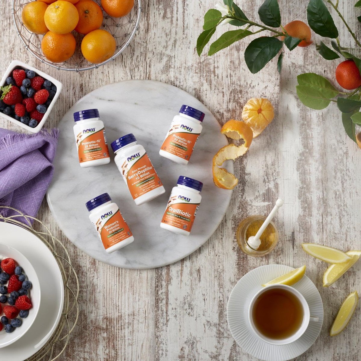 NOW Foods BerryDophilus™ – 10 probiotische Stämme, extra stark, für Erwachsene und Kinder, 50 Kautabletten