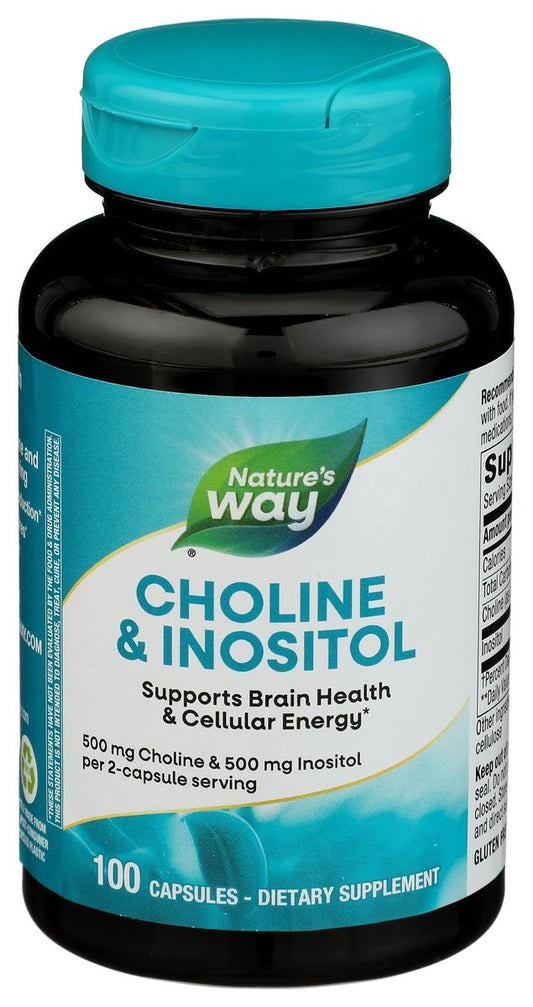 Nature's Way Cholin & Inositol, Gehirngesundheit*, Zelluläre Energie*, 1.000 mg pro Portion, 100 Kapseln