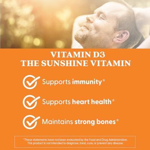 Doctor's Best Vitamin D3 5000 IE – 180 Kapseln, Non-GMO, glutenfrei & sojafrei, unterstützt Immunsystem & Knochengesundheit