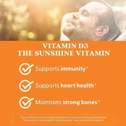 Doctor's Best Vitamin D3 5000 IE – 180 Kapseln, Non-GMO, glutenfrei & sojafrei, unterstützt Immunsystem & Knochengesundheit