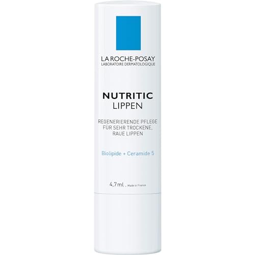 La Roche-Posay Nutritic Lippenbalsam für sehr trockene Lippen – Beruhigt und repariert spröde Lippen mit Sheabutter und Ceramiden, 4,5 g (1er-Pack)