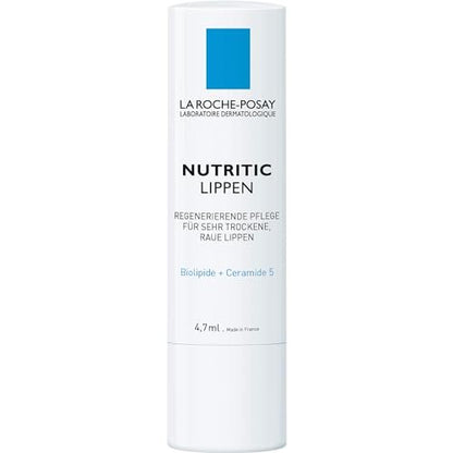 La Roche-Posay Nutritic Lippenbalsam für sehr trockene Lippen – Beruhigt und repariert spröde Lippen mit Sheabutter und Ceramiden, 4,5 g (1er-Pack)