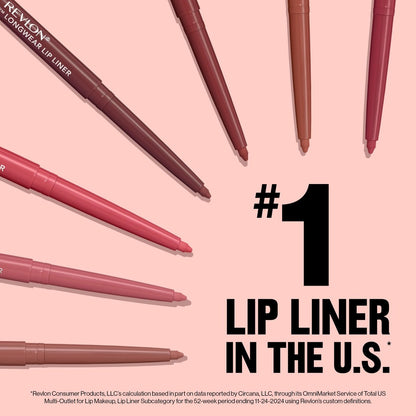 Revlon Colorstay Lipliner mit integriertem Anspitzer – Langanhaltende, satte Farben, sanftes Auftragen, 675 Red, 0,01 oz