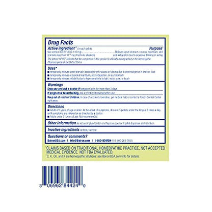 Boiron Nux Vomica 30C – Homöopathisches Mittel gegen Kater, Übelkeit und Magenverstimmung – 3 Packungen mit je 80 Kügelchen