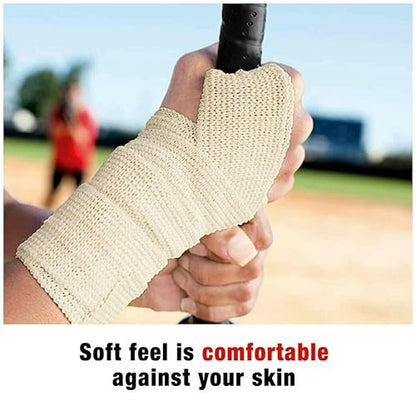 ACE 4 Zoll Selbstklebende Elastische Bandage, Keine Clips, Beige, Ideal für Bein, Schulter und mehr, 1 Stück