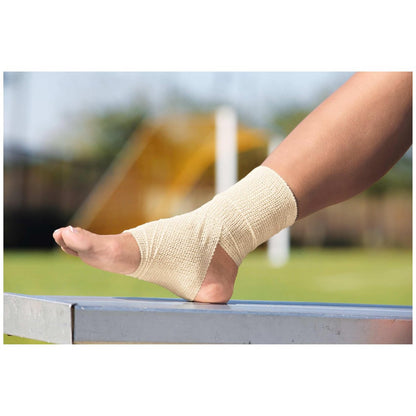 ACE 4 Zoll Selbstklebende Elastische Bandage, Keine Clips, Beige, Ideal für Bein, Schulter und mehr, 1 Stück