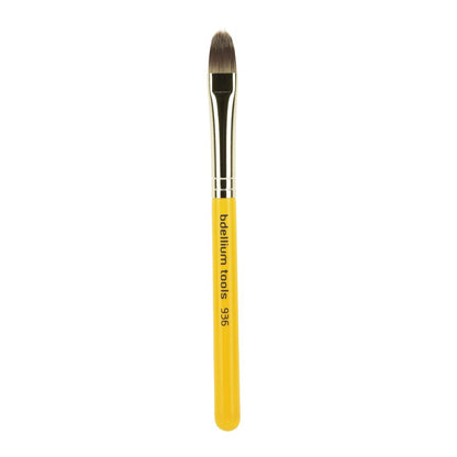 Bdellium Tools Professioneller Make-up-Pinsel - 936 Concealer - Kurzer Holzstiel für Reisen - Zum Verblenden von Concealer (Gelb, 1 Stück)
