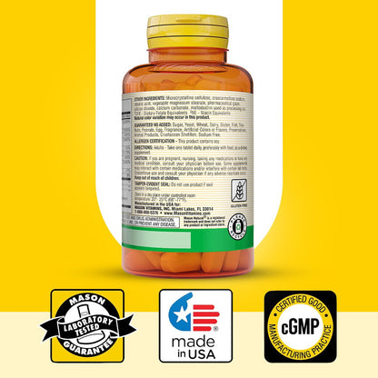 MASON NATURAL Ultra B-100 Komplex – 100 Kapseln, Tagesvorrat für normale Immununterstützung und Energiestoffwechsel