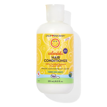 California Baby Calendula Haarspülung | 100% pflanzliche Kinderspülung | Ausspül- oder Leave-in Spülung | Lavendelduft | 251 ml / 8,5 oz