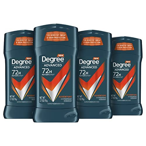 Degree Men Antiperspirant Deodorant Adventure – 4er-Pack mit MotionSense Technologie, 2,7 oz