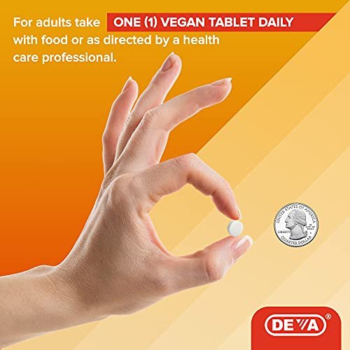 DEVA Vegan Vitamin D2 800 IE – Ergocalciferol Supplement ohne tierische Inhaltsstoffe, 90 Tabletten, 1er-Pack