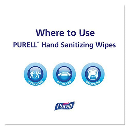 Purell Einzeln verpackte Desinfektionstücher für die Hände, 100 Stück pro Box
