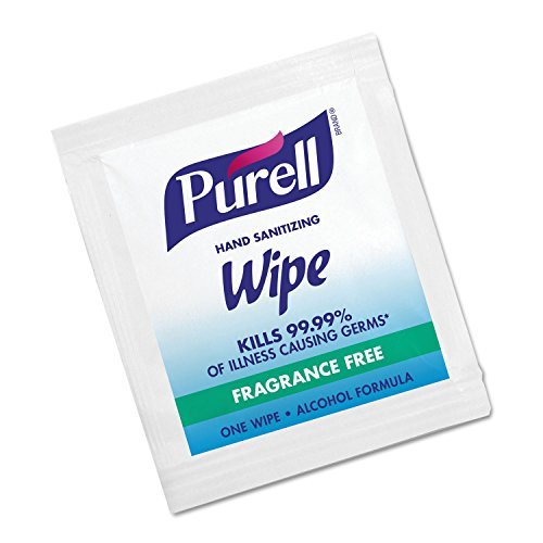Purell Einzeln verpackte Desinfektionstücher für die Hände, 100 Stück pro Box