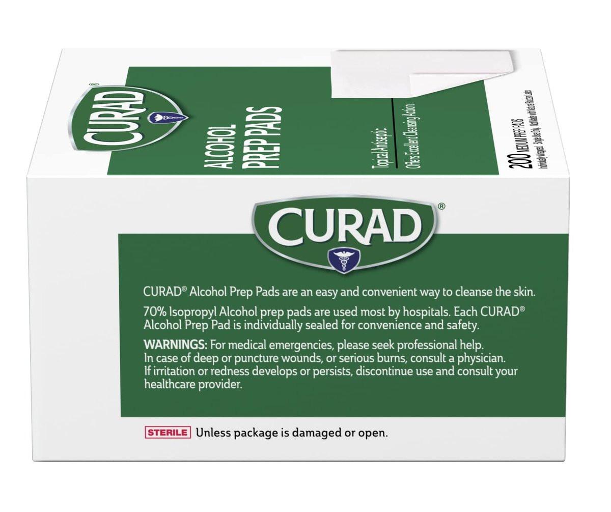 Curad Alkohol-Desinfektionstücher, 2-lagig, mittlere Größe, 200 Stück