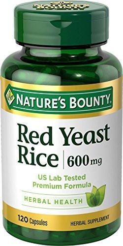 Nature's Bounty Rote Hefe-Reis Kapseln, 600 mg, 120 Kapseln - Nahrungsergänzungsmittel
