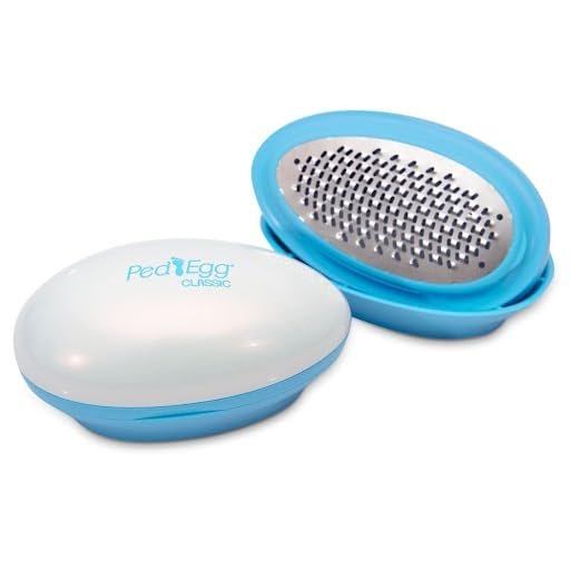 PedEgg Fußfeile – Saubere Hornhautentfernung mit Auffangbehälter – Schmerzfreier Callus Remover mit ergonomischem Griff für raue, trockene Haut & weiche, geschmeidige Füße
