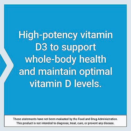 Life Extension Vitamin D3 175 mcg (7000 IE) – Immunsystem, Knochengesundheit, Gehirnleistung, glutenfrei, nicht-GVO, einmal täglich, 60 Softgels (2 Monate Vorrat)
