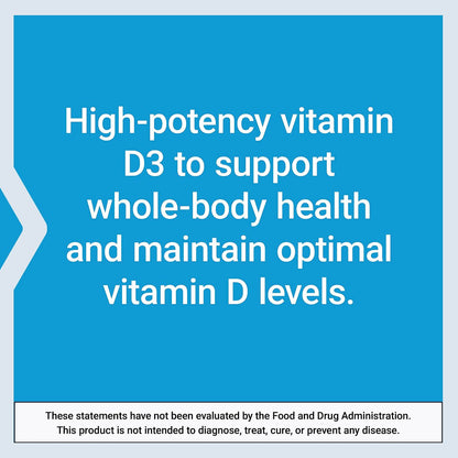 Life Extension Vitamin D3 175 mcg (7000 IE) – Immunsystem, Knochengesundheit, Gehirnleistung, glutenfrei, nicht-GVO, einmal täglich, 60 Softgels (2 Monate Vorrat)