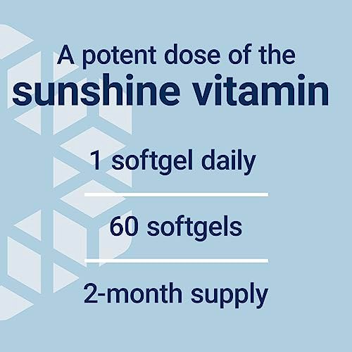Life Extension Vitamin D3 175 mcg (7000 IE) – Immunsystem, Knochengesundheit, Gehirnleistung, glutenfrei, nicht-GVO, einmal täglich, 60 Softgels (2 Monate Vorrat)